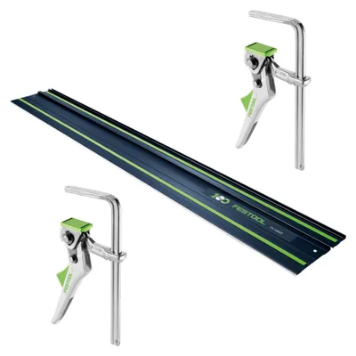 Produktbild von Festool FS 1400/2 BL Führungsschiene 1400 mm Blau ( 578246 ) 100Y Jubiläums Edition + 2x FS-HZ 160 Hebelzwinge ( 2x 491594 )