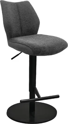 Produktbild von Design Barhocker Stella S Gestell schwarz matt rund  dunkelgrau