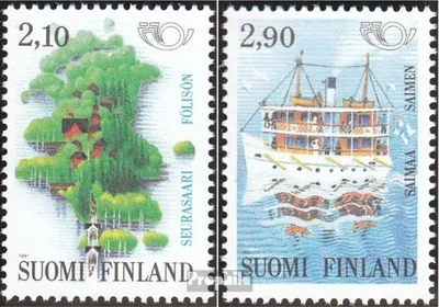 Produktbild von Briefmarken Finnland 1991 Mi 1142-1143 (kompl.Ausg.) gestempelt Tourismus