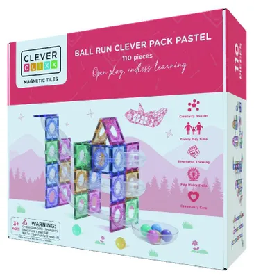 Obrázok produktu pre Magnetická hra Pastelový okruh s guľôčkami - 110 dielov, Cleverclixx