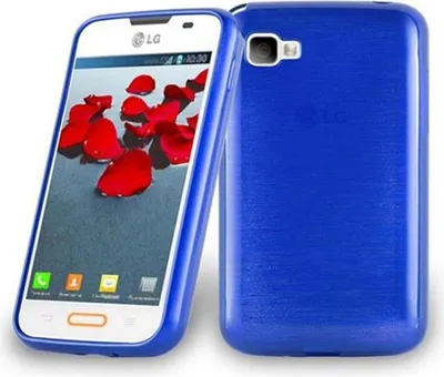 Produktbild von Cadorabo Hülle für LG L4 II Schutz Hülle in Blau Schutzhülle TPU Silikon Etui Case Cover
