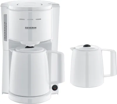 Produktbild von SEVERIN KA 9309 Filterkaffeemaschine (2 Thermoskannen, Automatische Abschaltung, Ein-Aus-Taste mit Kontrollleuchte, 1 Liter Kanne, Schwenkfilter mit Tropfverschluss)