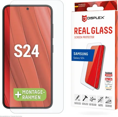 Immagine prodotto di Displex Screen Protector (10H) per Samsung Galaxy S24/S25, Eco Mounting Frame, resistente ai graffi
