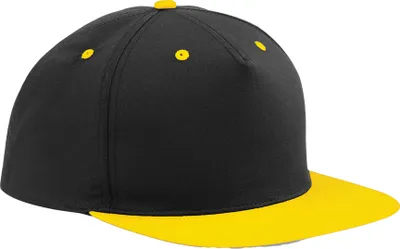 Immagine prodotto di Beechfield - Cappellino a 5 segmenti per uomo/donna Unisex BC5264 (Taglia unica) (Nero/Giallo)