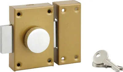 Image de Verrou bouton / cylindre, 40 mm, bronze