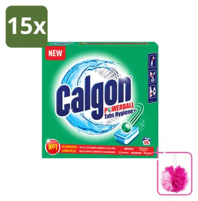 Productafbeelding van 15 x Calgon wasmachinereiniger tabletten - Beschermt tegen kalkaanslag - Economische verpakking - 15 stuks