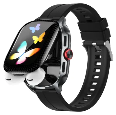 Produktbild von ZELURXX 2-in-1 Smartwatch mit TWS-Kopfhörern, 1,88 Zoll, Bluetooth-Anrufe, KI-Übersetzung, Sporttracking, IP67, Kamerasteuerung, Schwarz