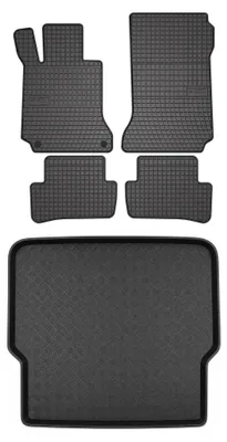Obrázok produktu pre Gumové autokoberce SolidPRO + vaňa kufra pre: Mercedes-Benz trieda C W204 2007-2014 kombi 5 ks