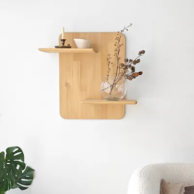 Produktbild von Skye Decor, Matilda - Oak, Wandregal, 100 % MASSIVES HOLZ, Eiche, 66 x 60 cm