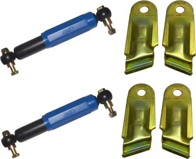 Produktbild von 2 x AL-KO Octagon Achsstoßdämpfer Stoßdämpfer BLAU + 2 Halter