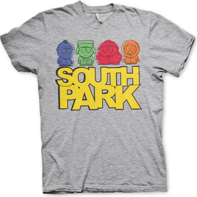 Produktbild von South Park Sketched T-Shirt - Medium - Heather-Grey
