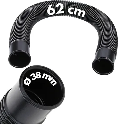 Produktbild von Kalitec Druckschlauch 38mm schwarz 62cm lang I Saug-Druckschlauch I Anschlussschlauch 1 1/2 Zoll I Pool Pumpenschlauch I kurz I flexibles Poolrohr
