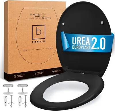 Immagine prodotto di BENKSTEIN Sedile WC Copriwater nero ovale Copriwater Sedile WC