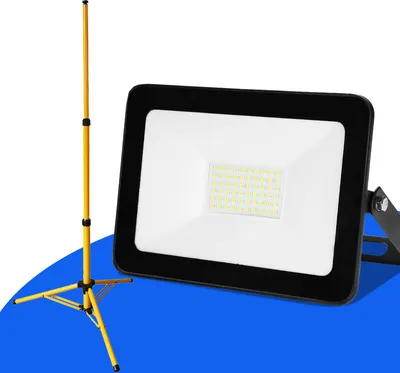 Zdjęcie produktu dla Reflektor budowlany LED Jopassy 50W Reflektor na statywie Reflektor zewnętrzny Reflektor roboczy Reflektor budowlany IP66 Wodoodporny Zimnobiały