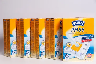 Produktbild von 5 Pakete Swirl Staubsaugerbeutel PH86 / PH 86 MicroPor Plus AirSpace f. Philips, Electrolux E200 Staubsauger