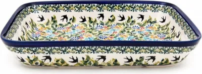 Produktbild von Original Bunzlauer Keramik Auflaufform 1,7 Liter 29,5x22,5cm H=4,5cm Design DU182