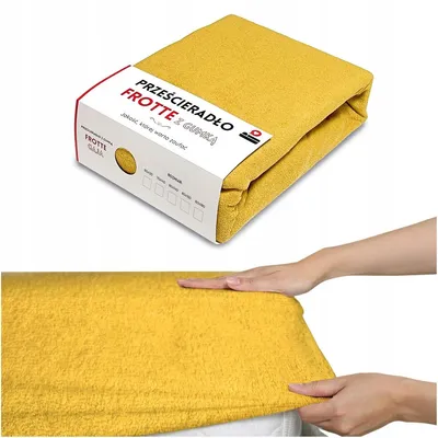 Produktbild von Lozkoholicy Spannbettlaken Frottee 80x160 cm Baumwolle Gelb