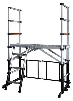 Image de Échafaudage télescopique aluminium Batavia – plateforme 120x48 cm – hauteur 90 cm