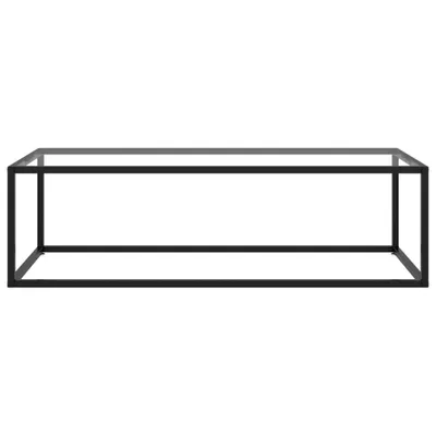 Immagine prodotto di Tavolino da Salotto Nero con Vetro Temperato 120x60x35 cm