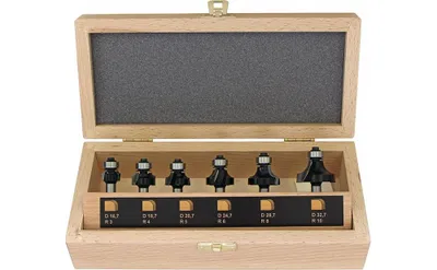 Image de Jeu de fraises à arrondir 973CT06A03 carbure Ø de queue 8 mm 6 pièces