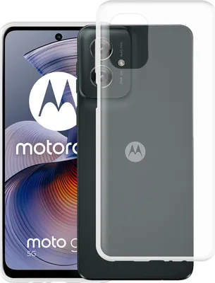 Image de Cazy Coque compatible avec Motorola Moto G55 Coque en Silicone - Coque Flexible - Transparant