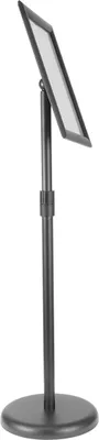 Produktbild von Sockel-Schildhalter, 8,5 x 11 Zoll vertikal und horizontal verstellbarer Plakatständer, robuster Standfuß mit rundem Sockel für Displays, Werbung und Außenbereich, schwarz