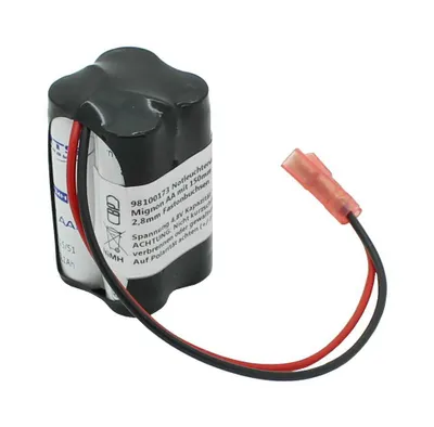 Immagine prodotto di Batteria NiMH da 4,8V, 1100mAh, formato Mignon AA, con connettore Faston da 2,8 mm e cavo da 150 mm