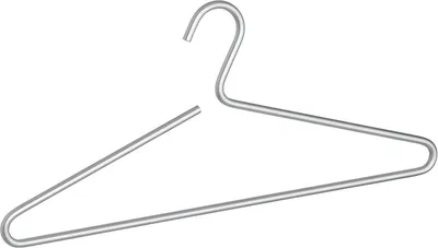 Obrázek produktu pro Kleerhanger, věšák na oblečení - 42 x 19 x 0,8 cm - matná stříbrná barva