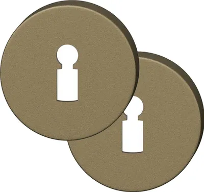 Produktbild von FSB Rosette BB rund - Buntbartrosette 12173500002 - Lochung BB, Aluminium mittelbronze - 1 Paar