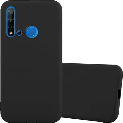 Produktbild von Cadorabo Hülle für Huawei NOVA 5i / P20 LITE 2019 Schutzhülle in Schwarz Handyhülle TPU Silikon Etui Case Cover
