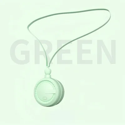 Produktbild von 3-in-1 Tragbarer Mini Ventilator, Blattloser Ventilator, Hängeventilator , 360° drehbarer, Halsventilator, 3 Geschwindigkeit, Geräuscharm, Grün