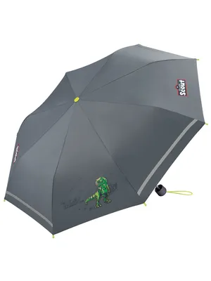 Produktbild von Scout Kinder-Taschenschirm Reflektor Streifen T-Rex Dinosaurier Regenschirm