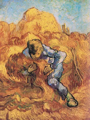 Produktbild von Vincent Van Gogh Kunstdruck Bild - Der Garbenbinder, 1889 (80 x 60 cm)