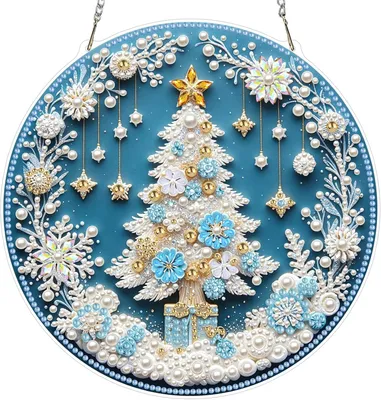 Immagine prodotto di Kit per adulti per creare gioielli con perline e diamanti finti, modello 5D, completo di elementi decorativi in acrilico, perline e catena metallica