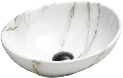 Image de Lavabo MEXEN ELZA pierre blanche motif rugueux 40 cm