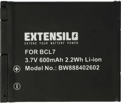 Produktbild von EXTENSILO Akku kompatibel mit Panasonic Lumix DMC-SZ3V, DMC-SZ9K, DMC-SZ3T, DMC-SZ3W, DMC-SZ9, DMC-SZ3K, DMC-SZ3P Kamera (600 mAh, 3,7 V, Li-Ion)