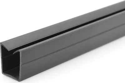 Produktbild von Abdeck- & Einfassprofil schwarz B-Typ Nut 10, Länge 2 Meter