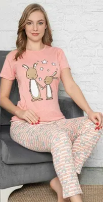 Produktbild von Damen Pyjama Schlafanzug Kurz Hellrosa XL 3-Teiler Set mit Augenband L-72