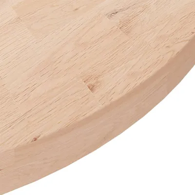 Produktbild von Möbel Runde Tischplatte Ø90x4 cm Unbehandeltes Massivholz Eiche Top6914423