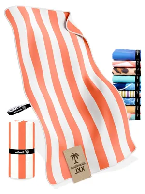 Produktbild von Strandtuch XXL - Strandhandtuch mit über 32 Strand-Muster - schnelltrocknende Mikrofaser Badetuch, Microfaser Handtuch, Badehandtuch - 200 x 90 cm
