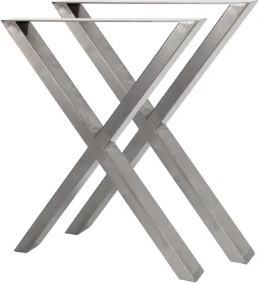 Obrázek produktu pro Bc-elec - HMLT-3 Sada 2 stolových noh z lakované surové oceli Format X, kovové stolové nohy 60x72cm
