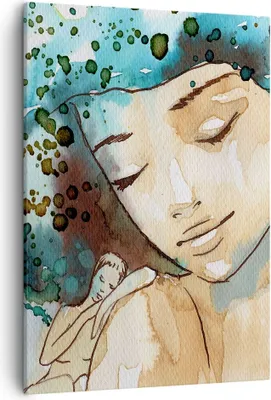 Produktbild von Bild auf Leinwand - Leinwandbild - Einteilig - Frau modern - 50x70cm - Wand Bild - Wanddeko - Wandbilder - Leinwanddruck - Kunstdruck - Wanddekoration - Leinwand bilder - Wandbild - PA50x70-3580