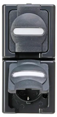 Immagine prodotto di Kopp APWG Blue Electric 1314.1500.9 Presa SCHUKO doppia verticale, antracite