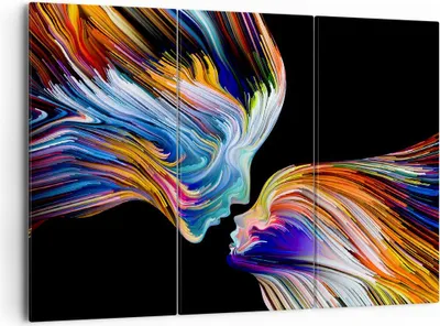 Produktbild von Bild auf Leinwand - Leinwandbild - Abstraktion modern - 165x110cm - Wand Bild - Wanddeko - Leinwanddruck - Bilder - Kunstdruck - Wanddekoration - Leinwand bilder - Wandkunst - CE165x110-3709