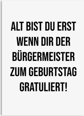 Produktbild von Geburtstagskarte BÜRGERMEISTER lustige Postkarte
