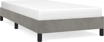 Produktbild von vidaXL Bettgestell ohne Matratze Hellgrau 90x200 cm Samt