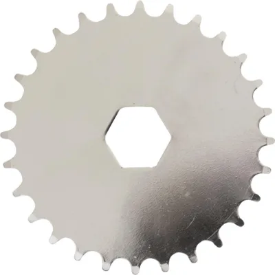 Produktbild von Hi5 Kettenblatt Fahrrad 28 Zähne einteilig für Kinderfahrrad Singlespeed Kurbelblatt BMX Kinderrad silber
