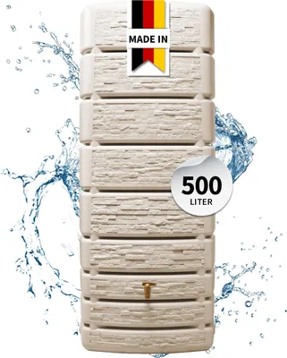 Produktbild von 4rain SLIM STONE DECOR Wandtank 500 Liter sandbeige