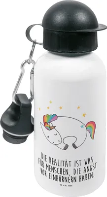 Produktbild von Mr. & Mrs. Panda Wasserflasche Einhorn Nacht - Weiß - Geschenk, Trinkflasche Kinder, Träume, Einhörner, Unicorn, Getränkeflasche, Kindergarten, Sportflasche, Freundin