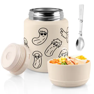 Isolierte Lebensmittelbox 532 ml mit Löffel, Gurke